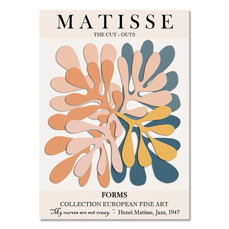 Abstract Matisse Flowers Art Collection - Canvas & Curio