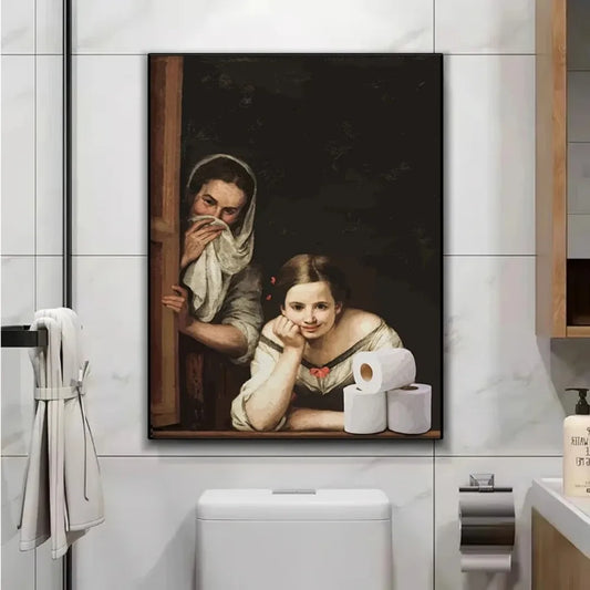 Humorous Bathroom Art Collection - Canvas & Curio
