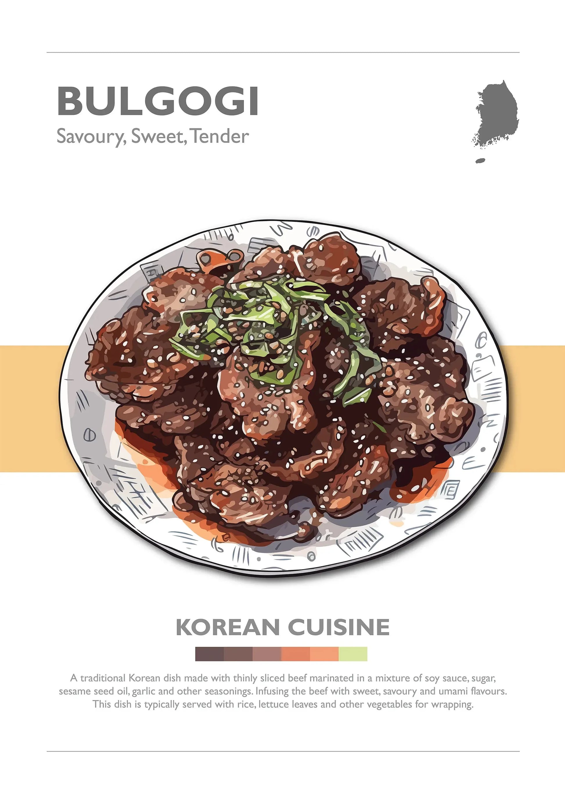 Korean Cuisine Art Collection - Canvas & Curio