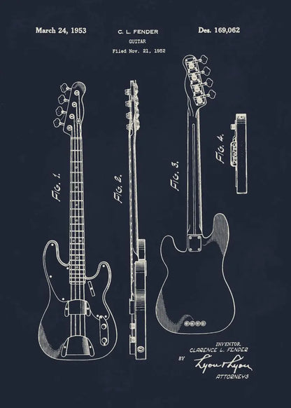Musical Instruments Blueprint Collection - Canvas & Curio