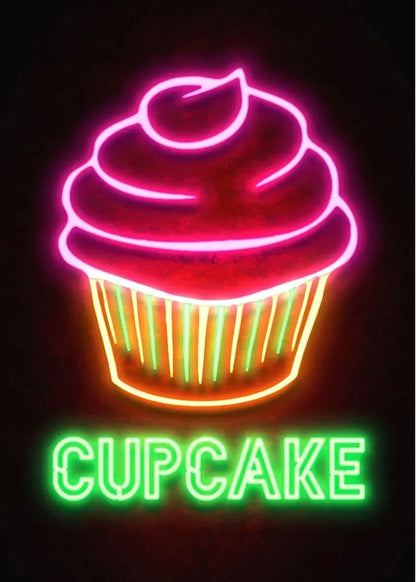 Neon Food Delights Collection - Canvas & Curio
