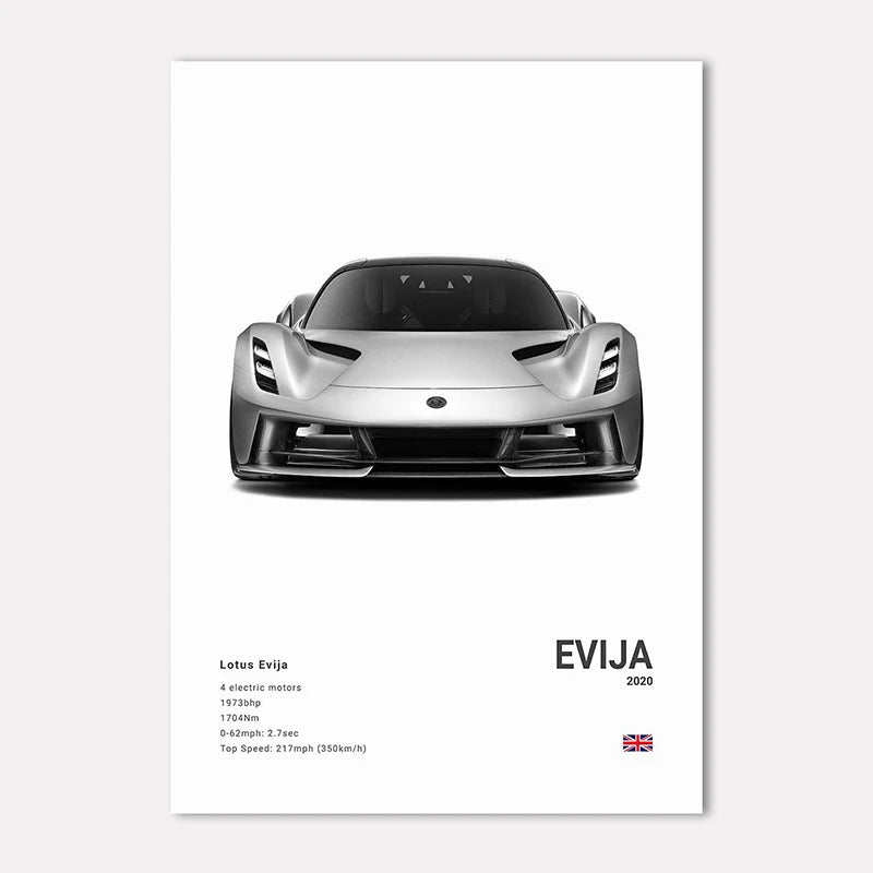 Black & White Sport Cars Collection II - Canvas & Curio