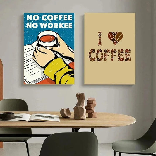 Vintage Coffee Time Quotes Collection - Canvas & Curio