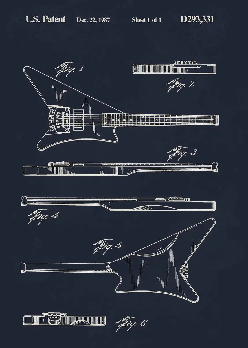 Musical Instruments Blueprint Collection - Canvas & Curio