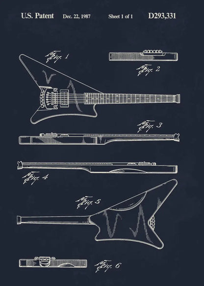 Musical Instruments Blueprint Collection - Canvas & Curio
