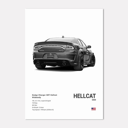 Black & White Sport Cars Collection III - Canvas & Curio