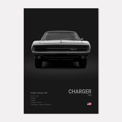 Black & White Sport Cars Collection II - Canvas & Curio