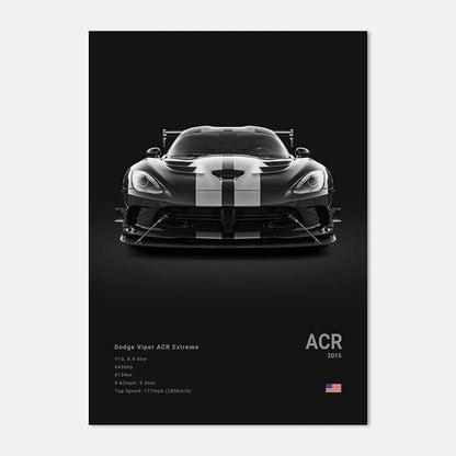 Black & White Sport Cars Collection II - Canvas & Curio