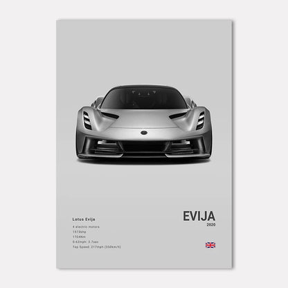 Black & White Sport Cars Collection II - Canvas & Curio