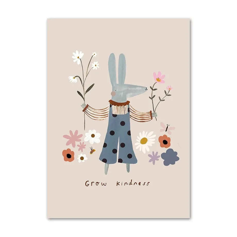 Nordic Nursery Animal Art Collection - Canvas & Curio