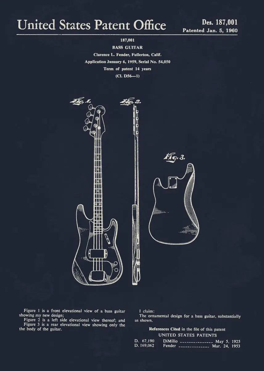Musical Instruments Blueprint Collection ll - Canvas & Curio