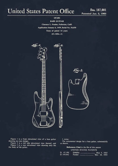 Musical Instruments Blueprint Collection ll - Canvas & Curio