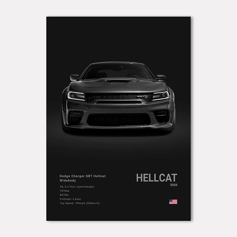 Black & White Sport Cars Collection III - Canvas & Curio