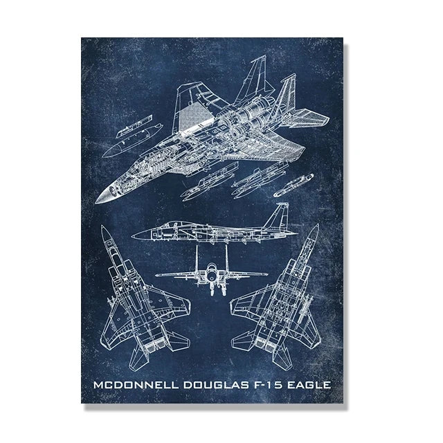 Space Shuttle Blueprint Collection - Canvas & Curio