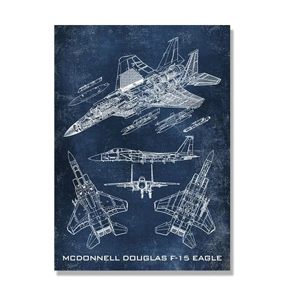 Space Shuttle Blueprint Collection - Canvas & Curio