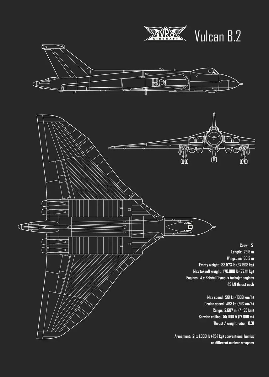 Modern Aircraft Blueprint Collection - Canvas & Curio