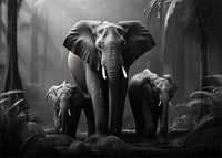 Maternal Embrace: Elephant Family