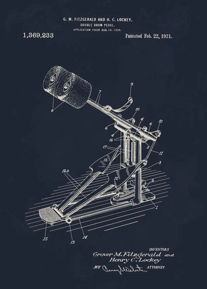 Musical Instruments Blueprint Collection - Canvas & Curio