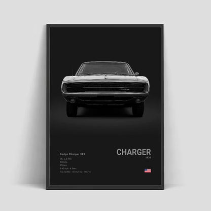 Black & White Sport Cars Collection - Canvas & Curio