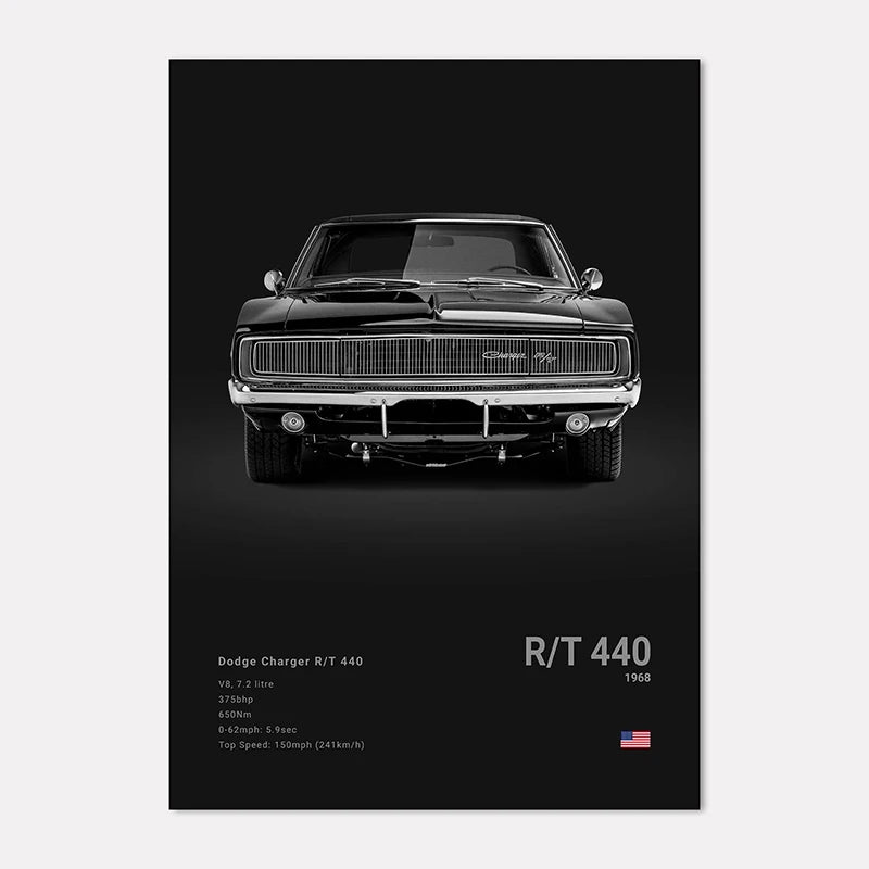 Black & White Sport Cars Collection III - Canvas & Curio