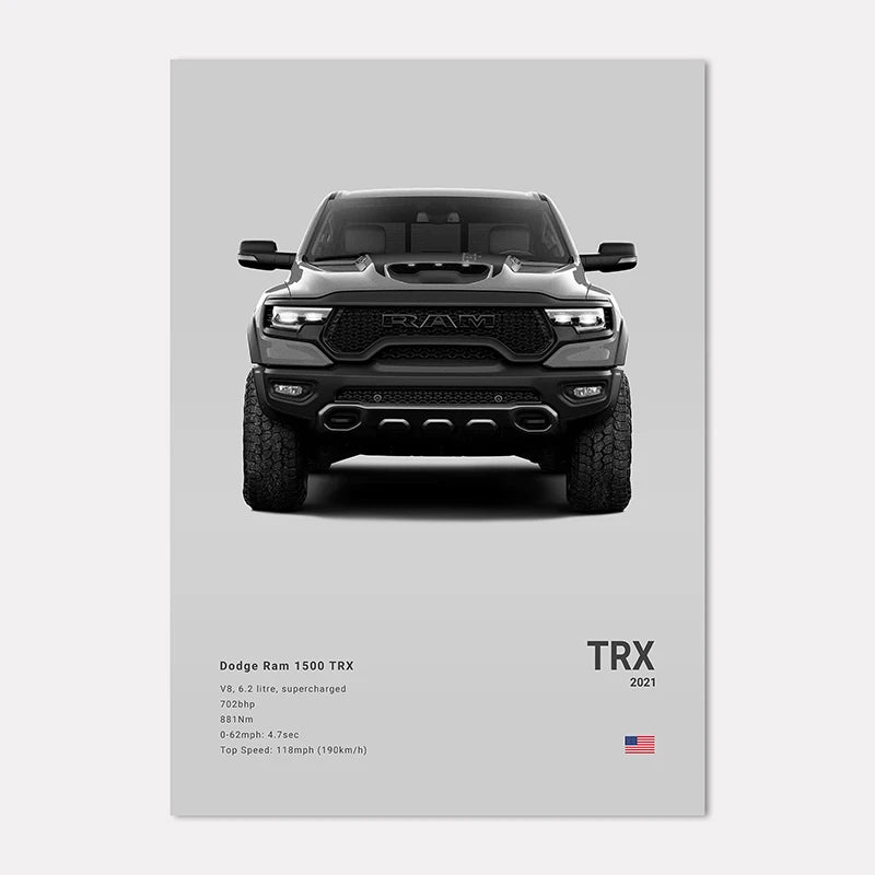 Black & White Sport Cars Collection II - Canvas & Curio