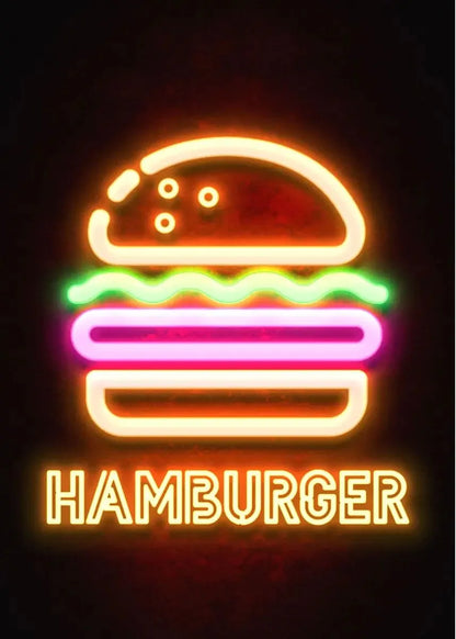 Neon Food Delights Collection - Canvas & Curio