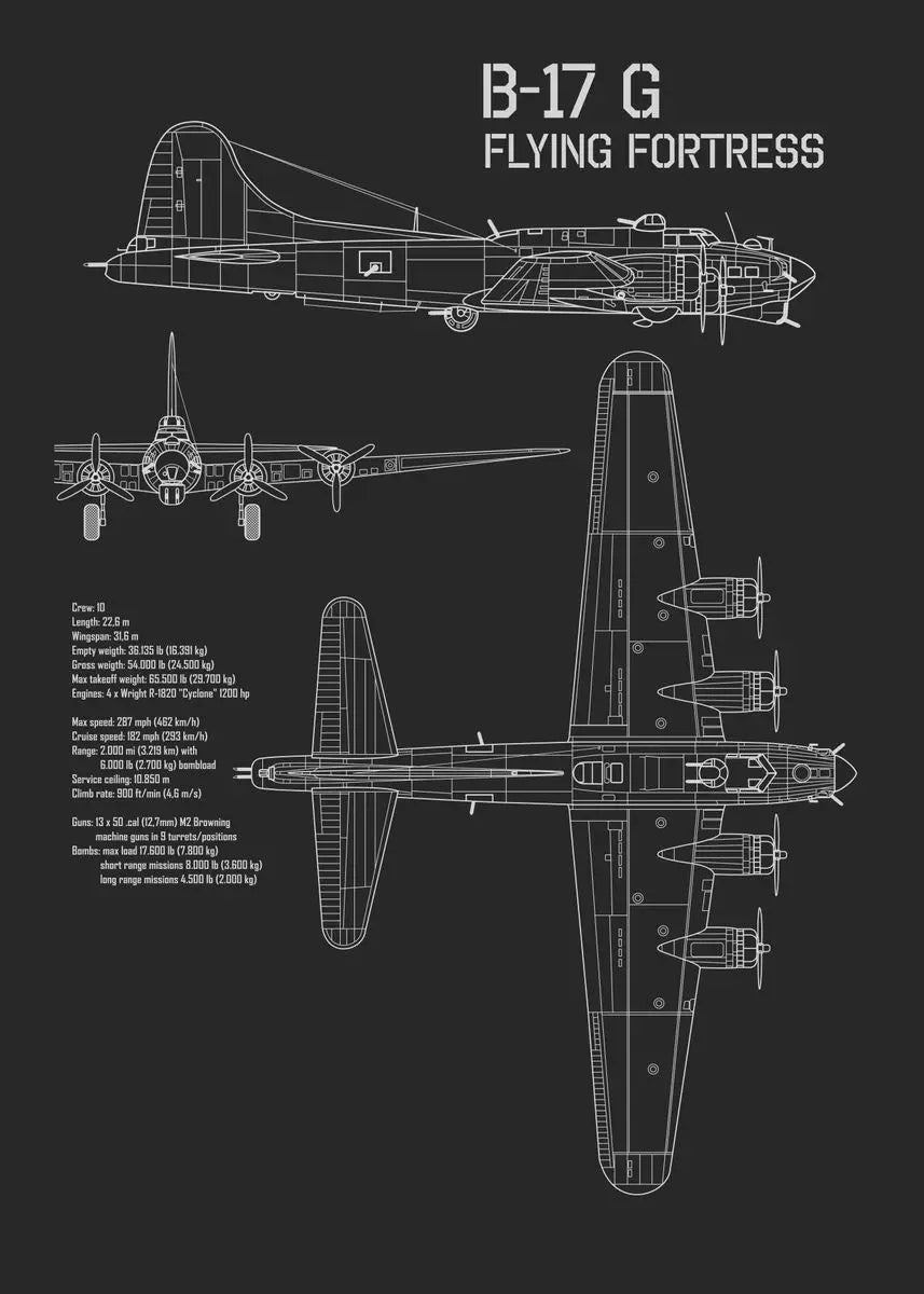 Modern Aircraft Blueprint Collection - Canvas & Curio