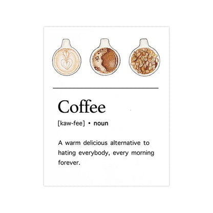 Minimalist Coffee Cup Line Art Collection - Canvas & Curio