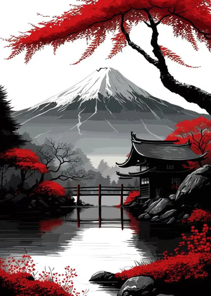 Black & Red Ink Art Collection - Canvas & Curio