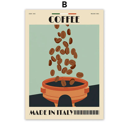 Espresso & Coffee Beans Collection - Canvas & Curio
