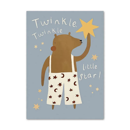 Nordic Nursery Animal Art Collection - Canvas & Curio