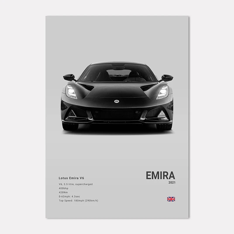 Black & White Sport Cars Collection - Canvas & Curio
