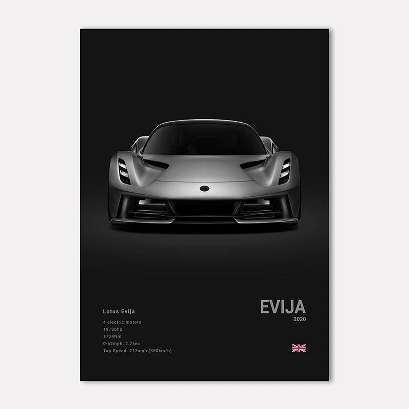 Black & White Sport Cars Collection II - Canvas & Curio