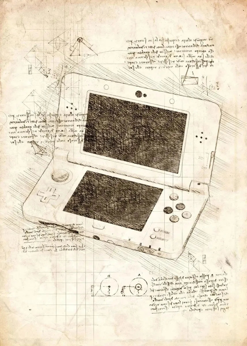 Vintage Gaming Sketch Collection - Canvas & Curio