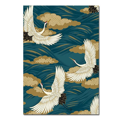 Golden Crane & Sun Collection - Canvas & Curio