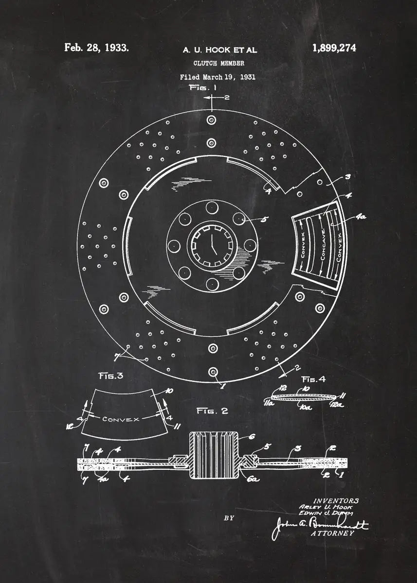 Engine Motor Blueprint Collection - Canvas & Curio