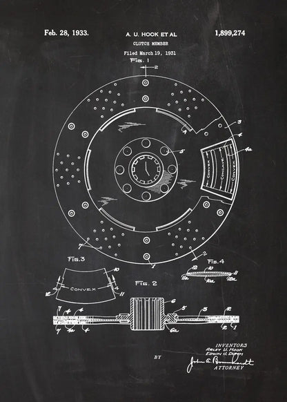 Engine Motor Blueprint Collection - Canvas & Curio