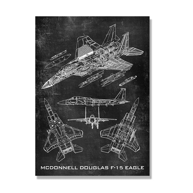 Space Shuttle Blueprint Collection - Canvas & Curio