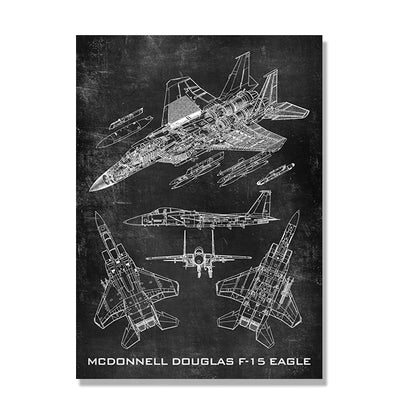 Space Shuttle Blueprint Collection - Canvas & Curio