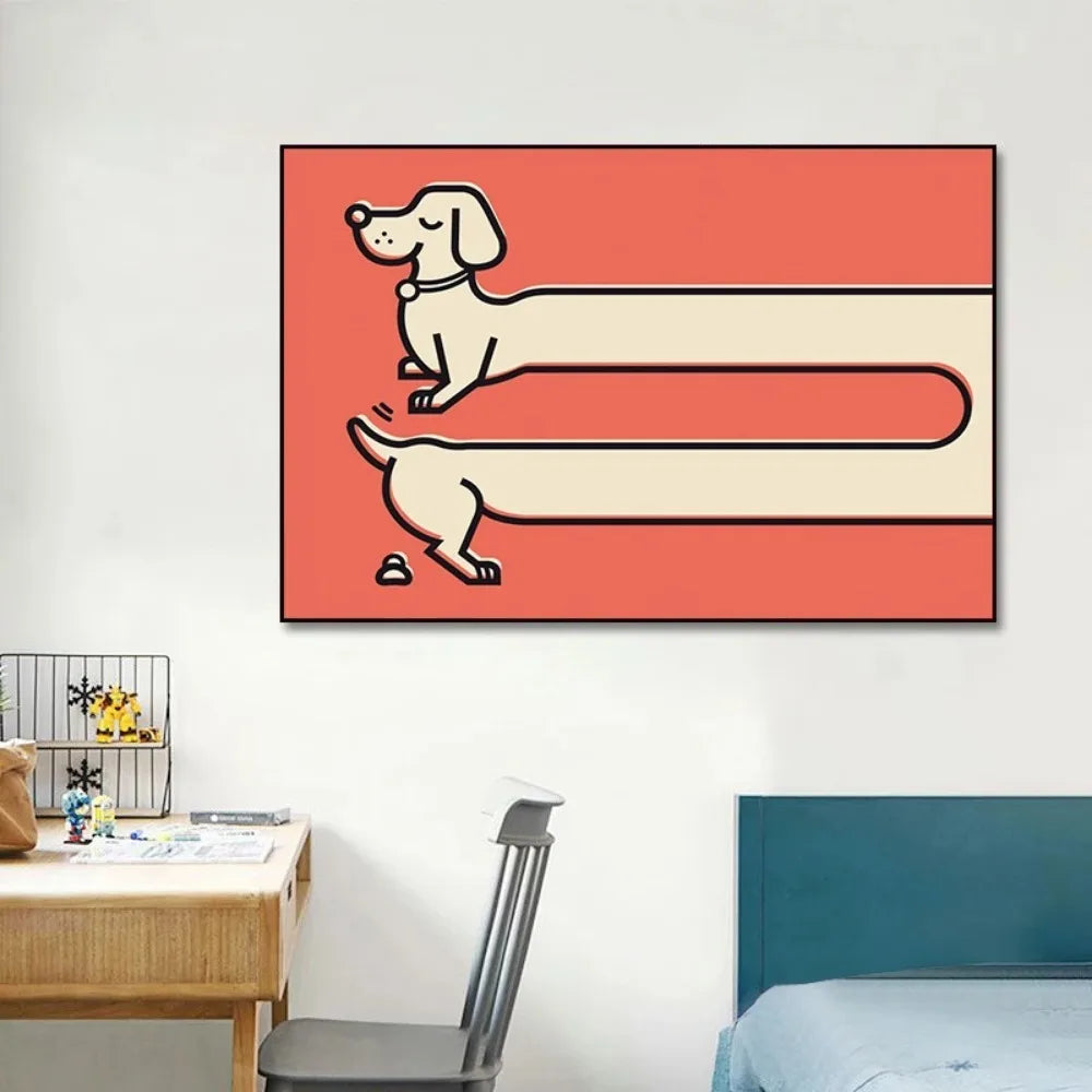 Adorable Dachshund Art Collection - Canvas & Curio