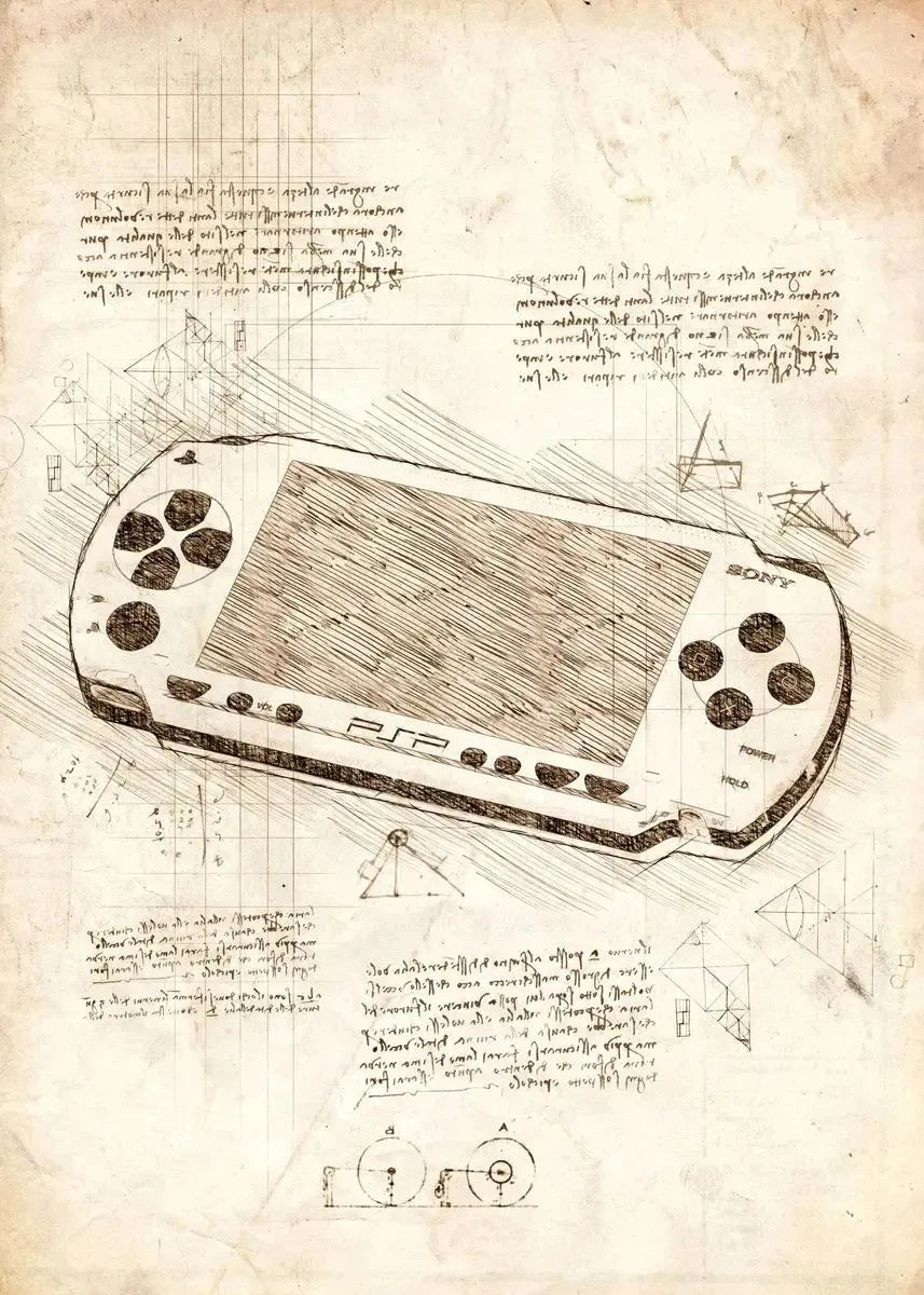 Vintage Gaming Sketch Collection - Canvas & Curio