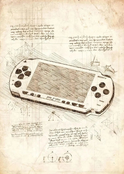 Vintage Gaming Sketch Collection - Canvas & Curio