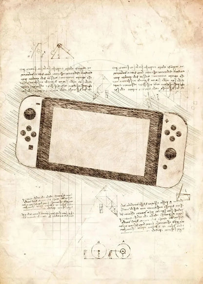 Vintage Gaming Sketch Collection - Canvas & Curio