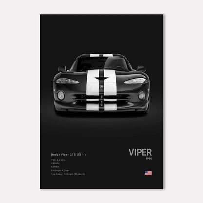 Black & White Sport Cars Collection II - Canvas & Curio