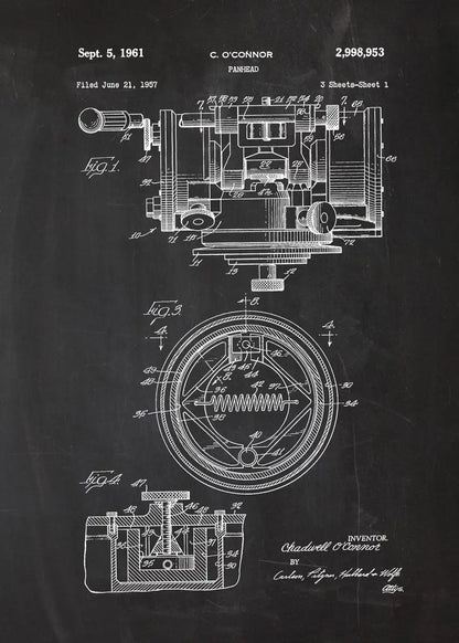 Engine Motor Blueprint Collection - Canvas & Curio