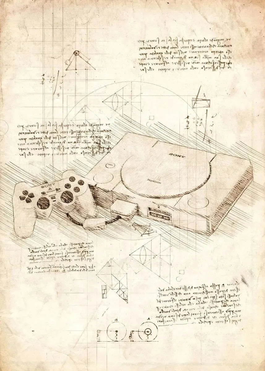 Vintage Gaming Sketch Collection - Canvas & Curio