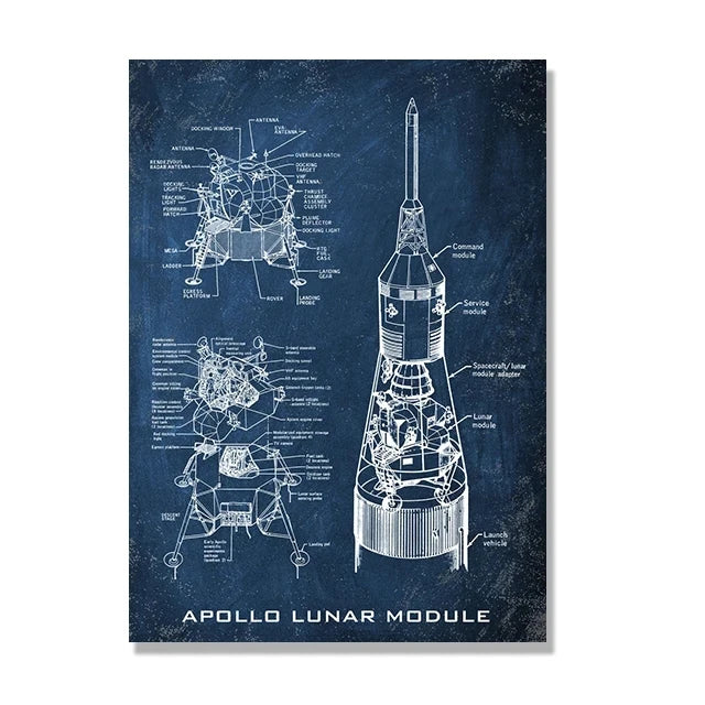 Space Shuttle Blueprint Collection - Canvas & Curio