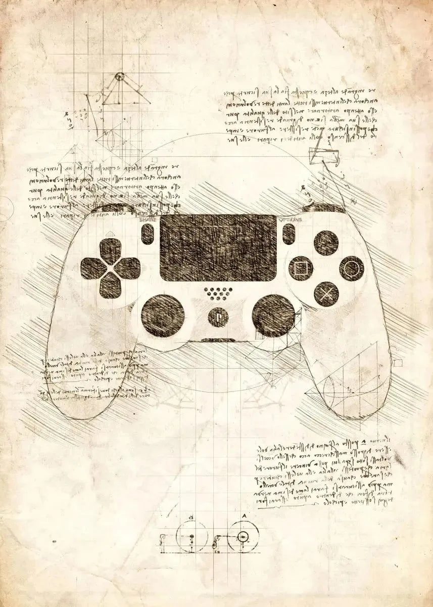 Vintage Gaming Sketch Collection - Canvas & Curio