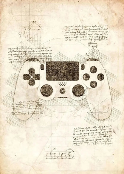 Vintage Gaming Sketch Collection - Canvas & Curio
