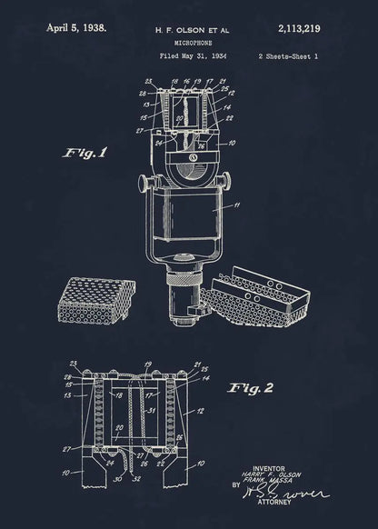 Musical Instruments Blueprint Collection - Canvas & Curio